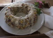 Corona de arroz, verduras y jamón. Video receta.