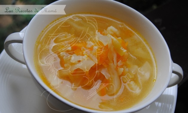 Sopa de verdura. Receta.