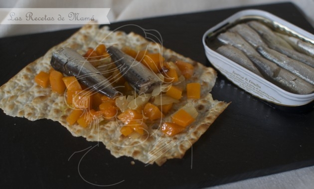 Salteado de calabaza con sardinillas
