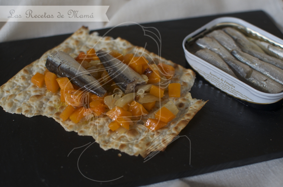 Salteado de calabaza con sardinillas