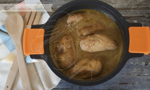 Pollo al azafrán