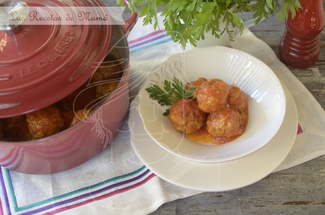 Albóndigas con tomate.
