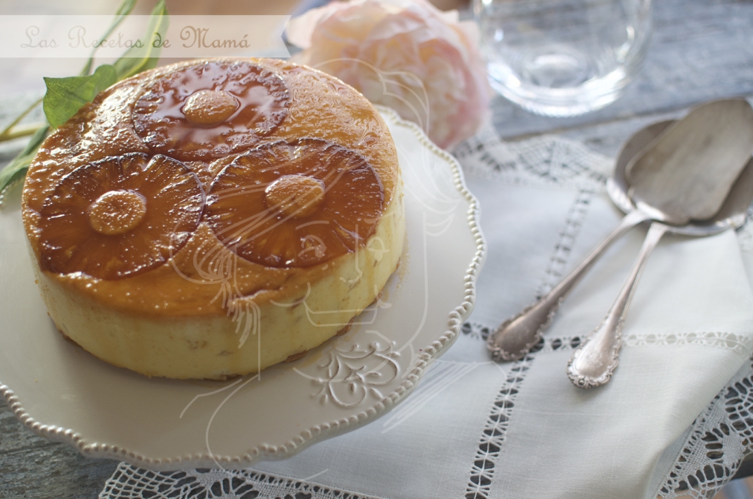 Tarta de piña sin horno. Video receta
