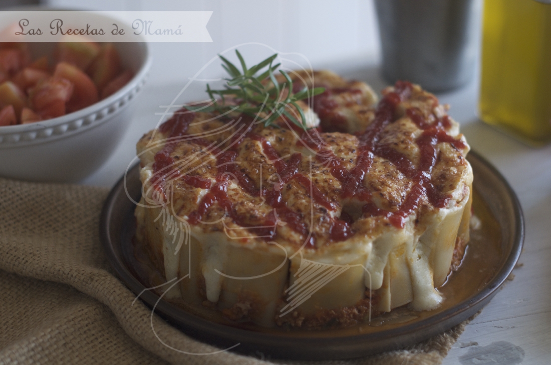 Tarta salada de pasta. Video receta