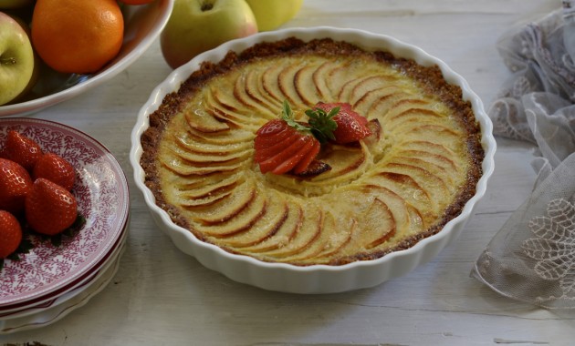 Tarta fácil de manzana. Video receta