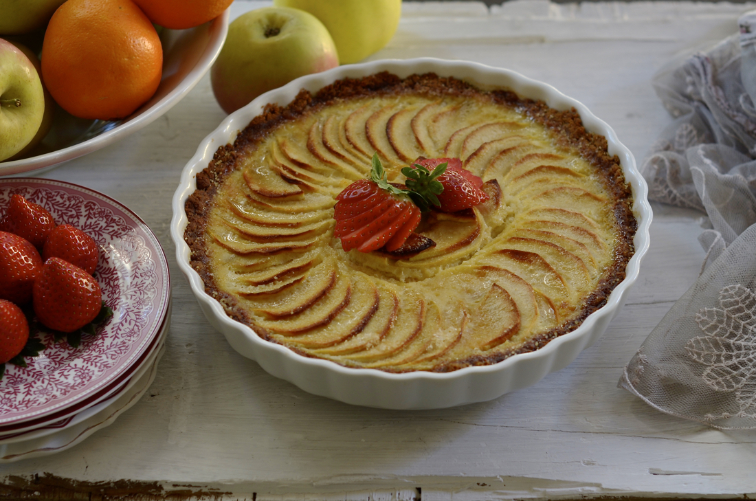 Tarta fácil de manzana. Video receta