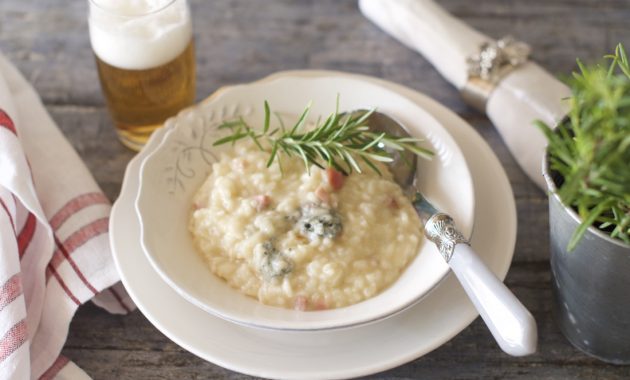 Risotto con Cabrales a la cerveza. Video receta