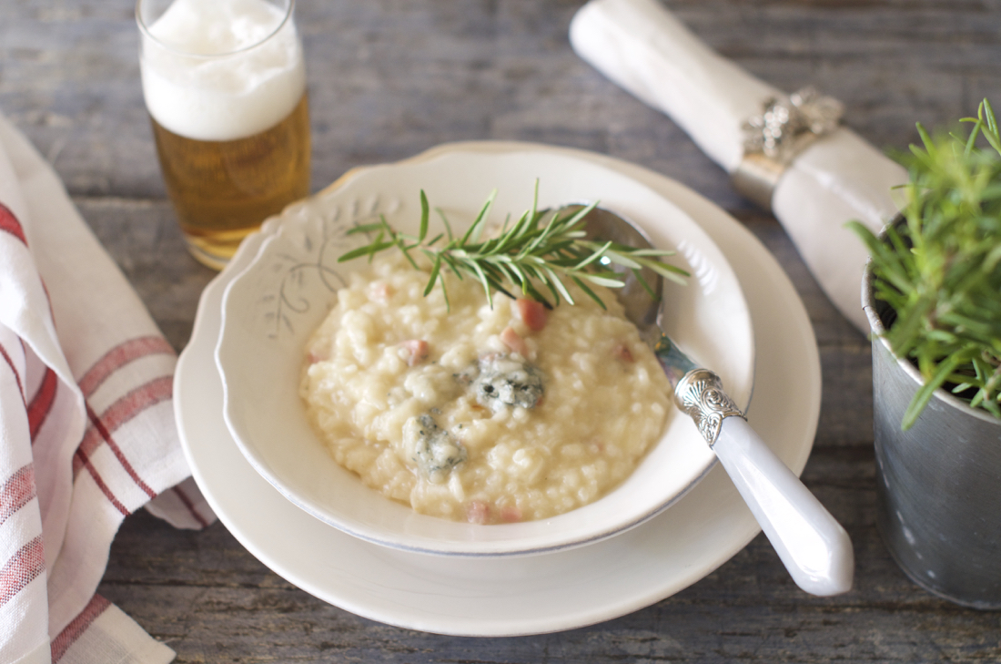 Risotto con Cabrales a la cerveza. Video receta