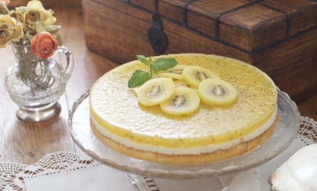 Tarta de kiwi sin horno. Video receta