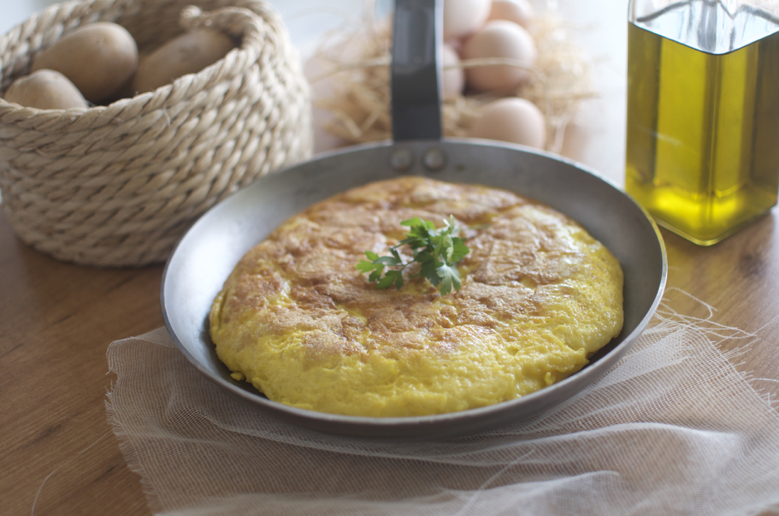 La sartén de hierro para tortillas