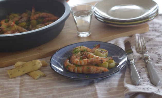 Langostinos al vermú. Video receta