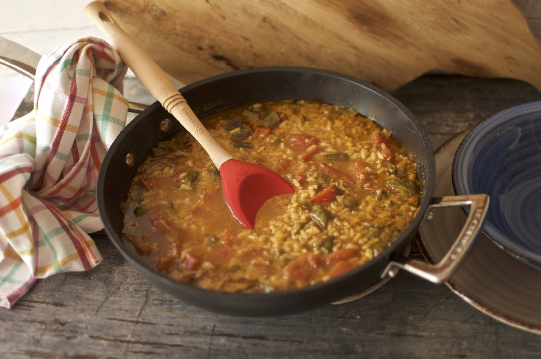 Arroz caldoso de verdura. Video receta