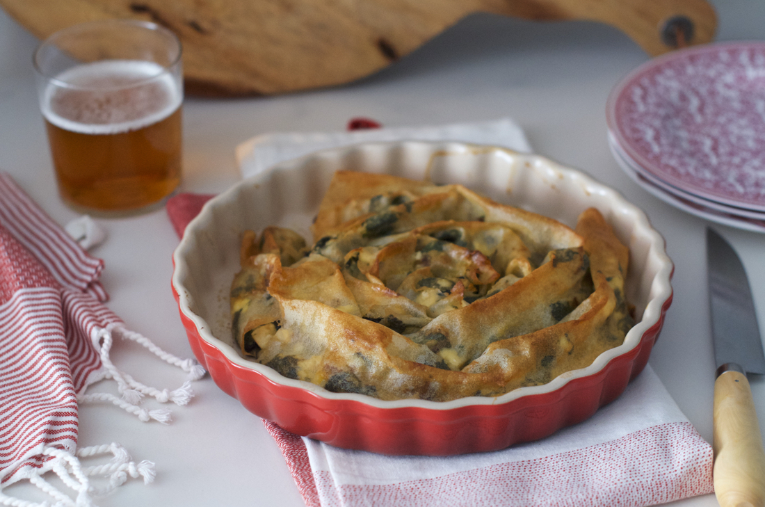 Spanakopita: pastel de espinacas. Video receta