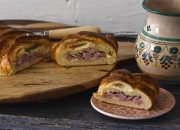Trenza de jamón y queso. Video receta