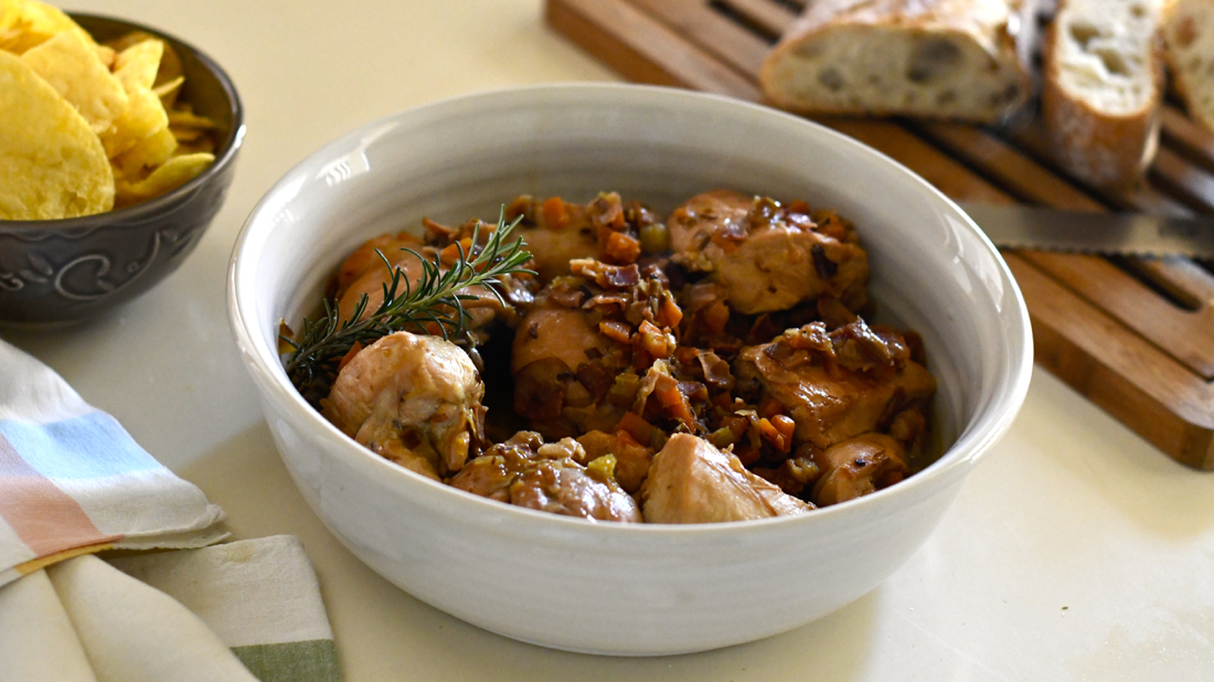 Pollo a fuego lento. Video receta