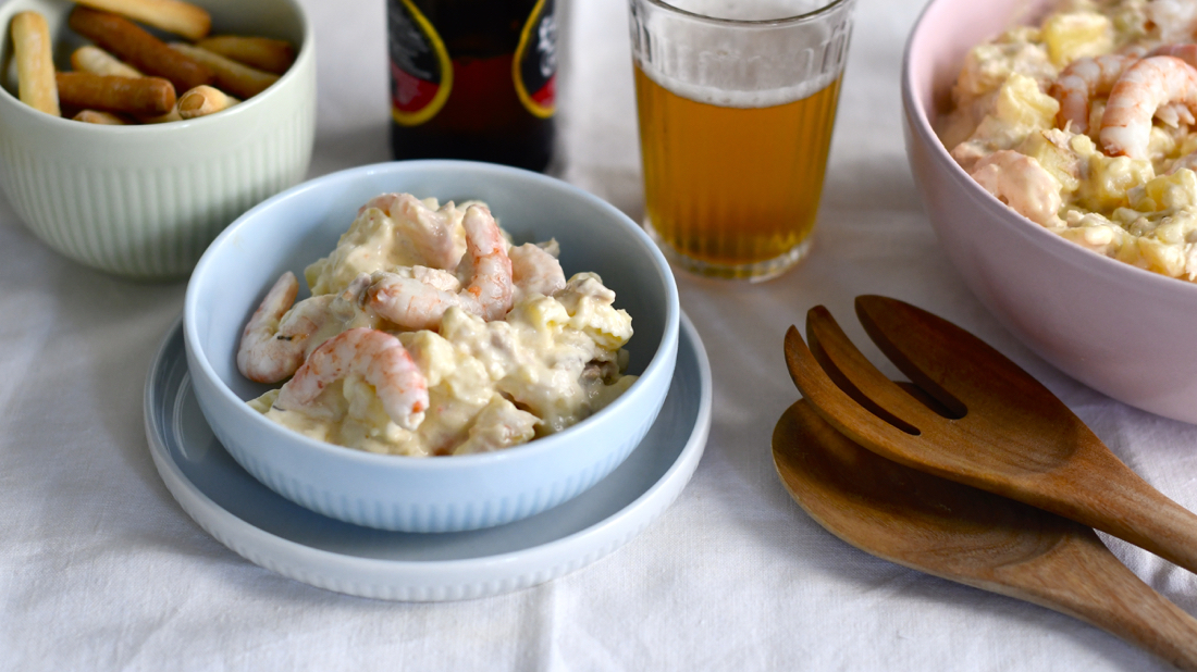 Ensaladilla de gambas. Video receta